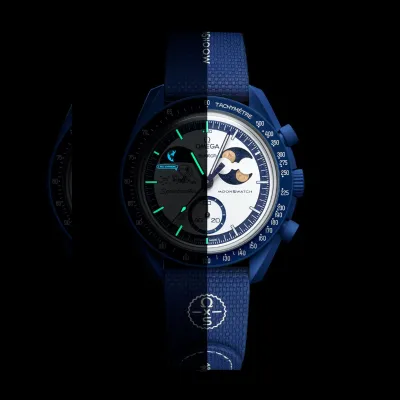 BIOCERAMIC MOONSWATCH MISSION TO EARTHPHASE - MOONSHINE GOLD﻿